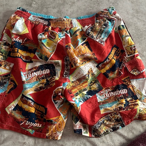 Caribbean Joe Colorful Hawaiian Print Shorts XXL Men’s - Picture 2 of 6
